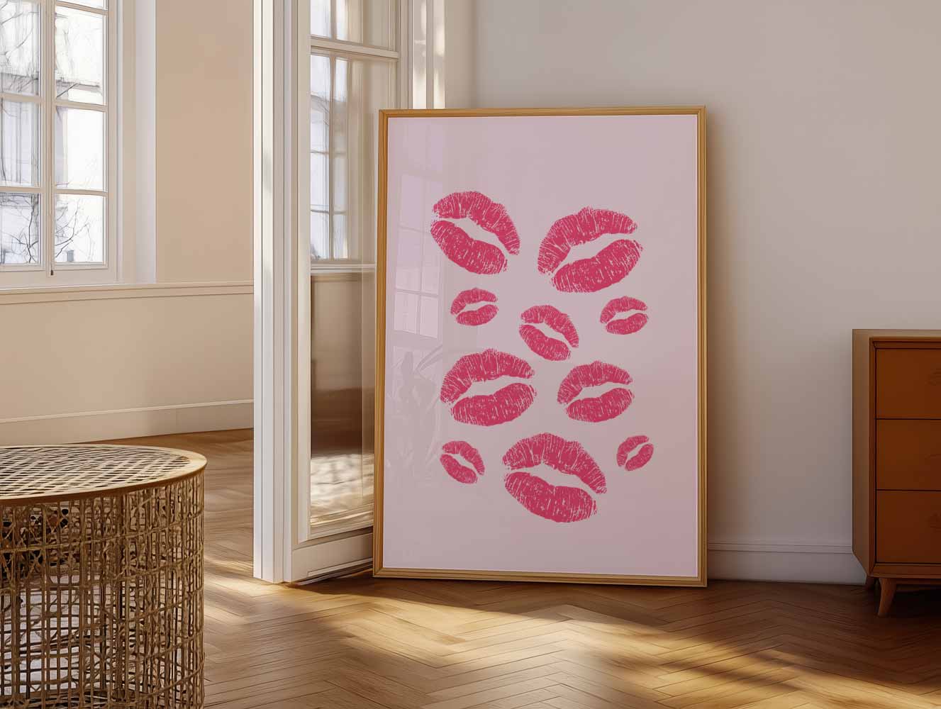 Speelse Lippenafdrukken Poster-WallArtistic