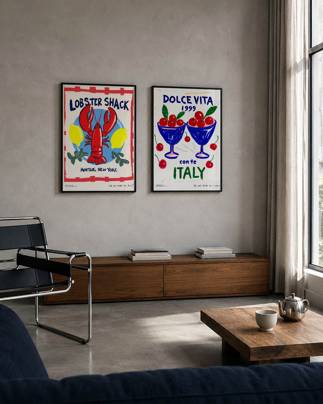 Kleurrijke kreeft Posterset