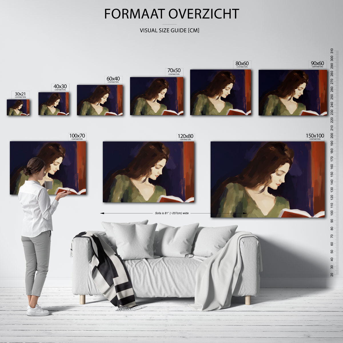 Lezende vrouw Poster
