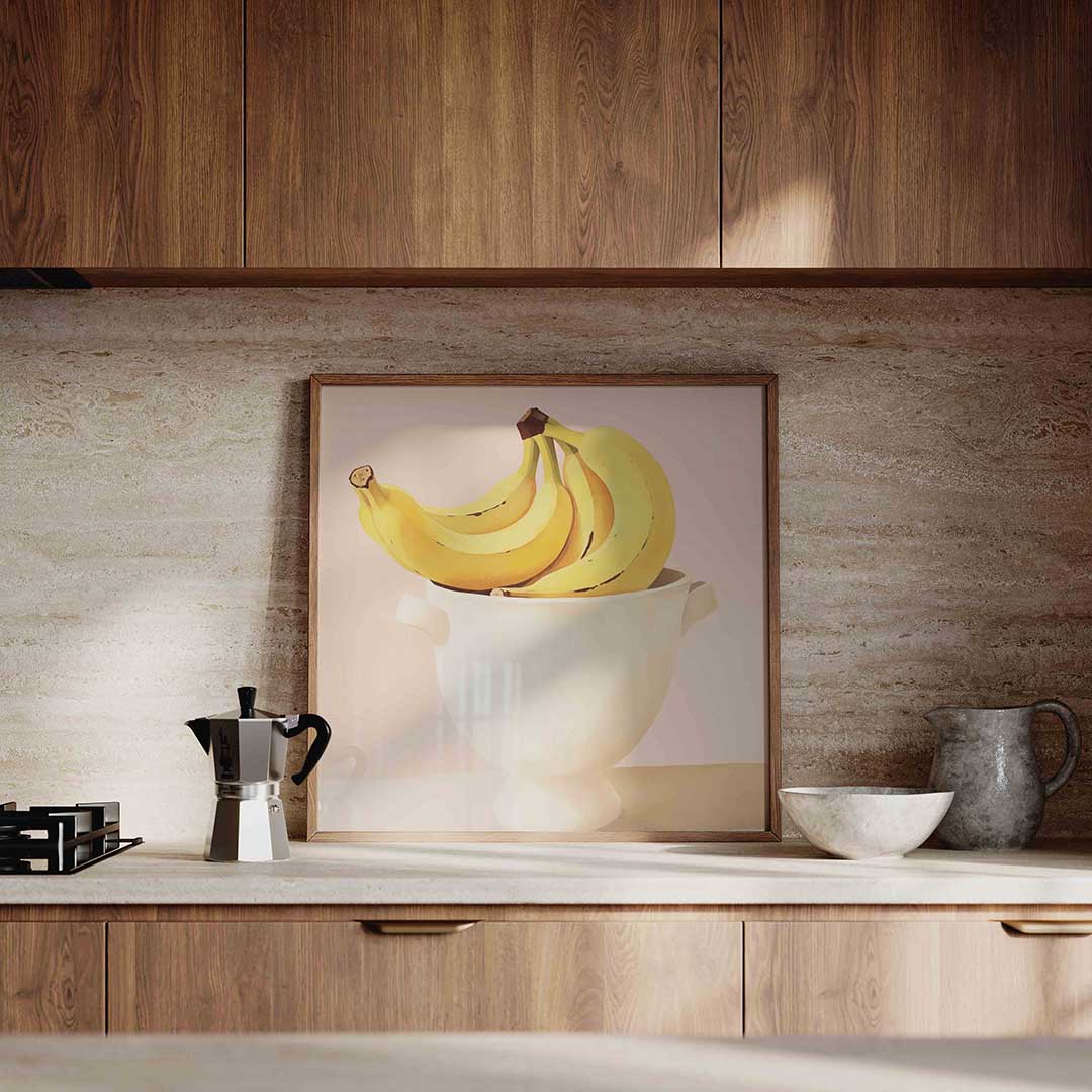 Bananen in schaal Poster