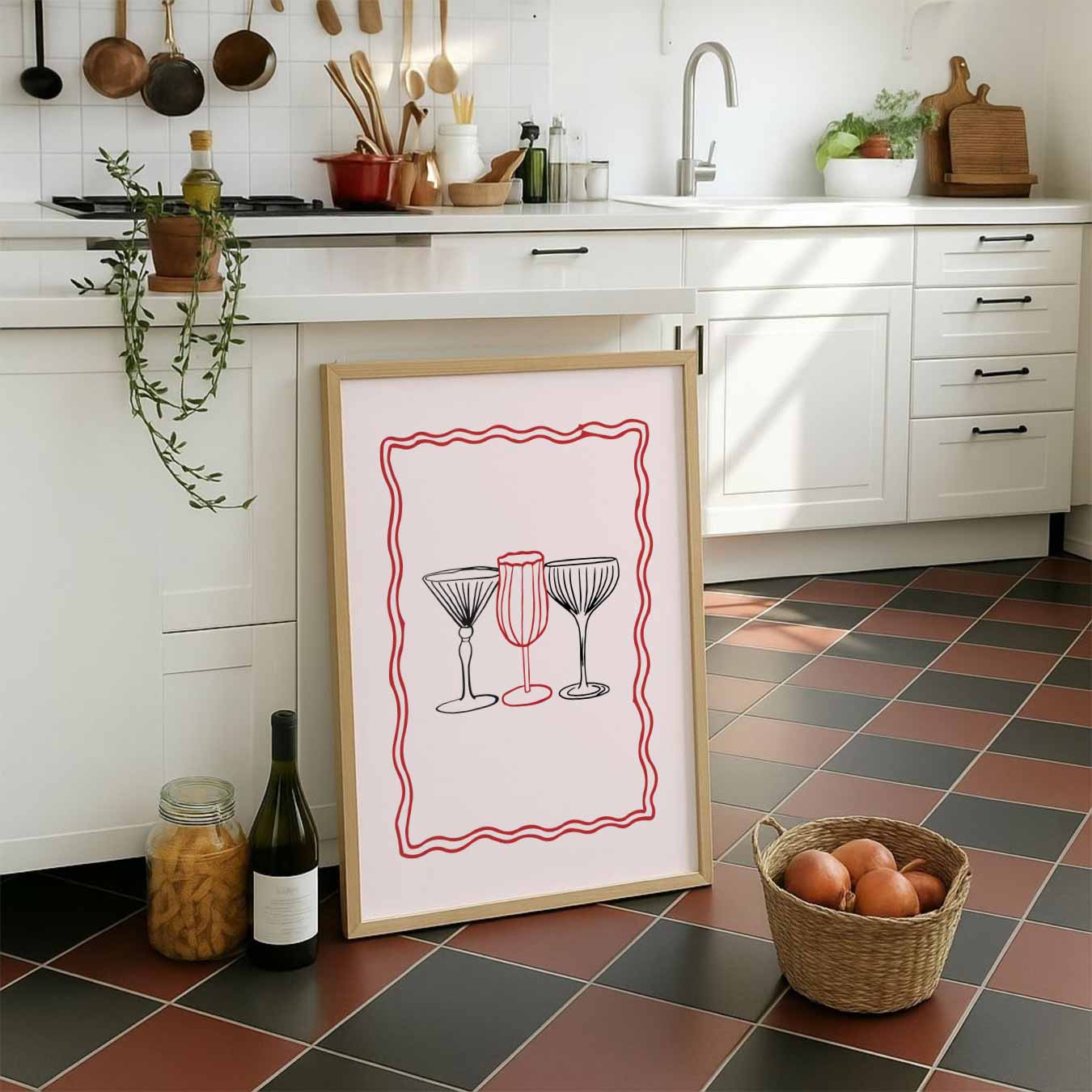 Elegante Cocktailglazen Poster-WallArtistic