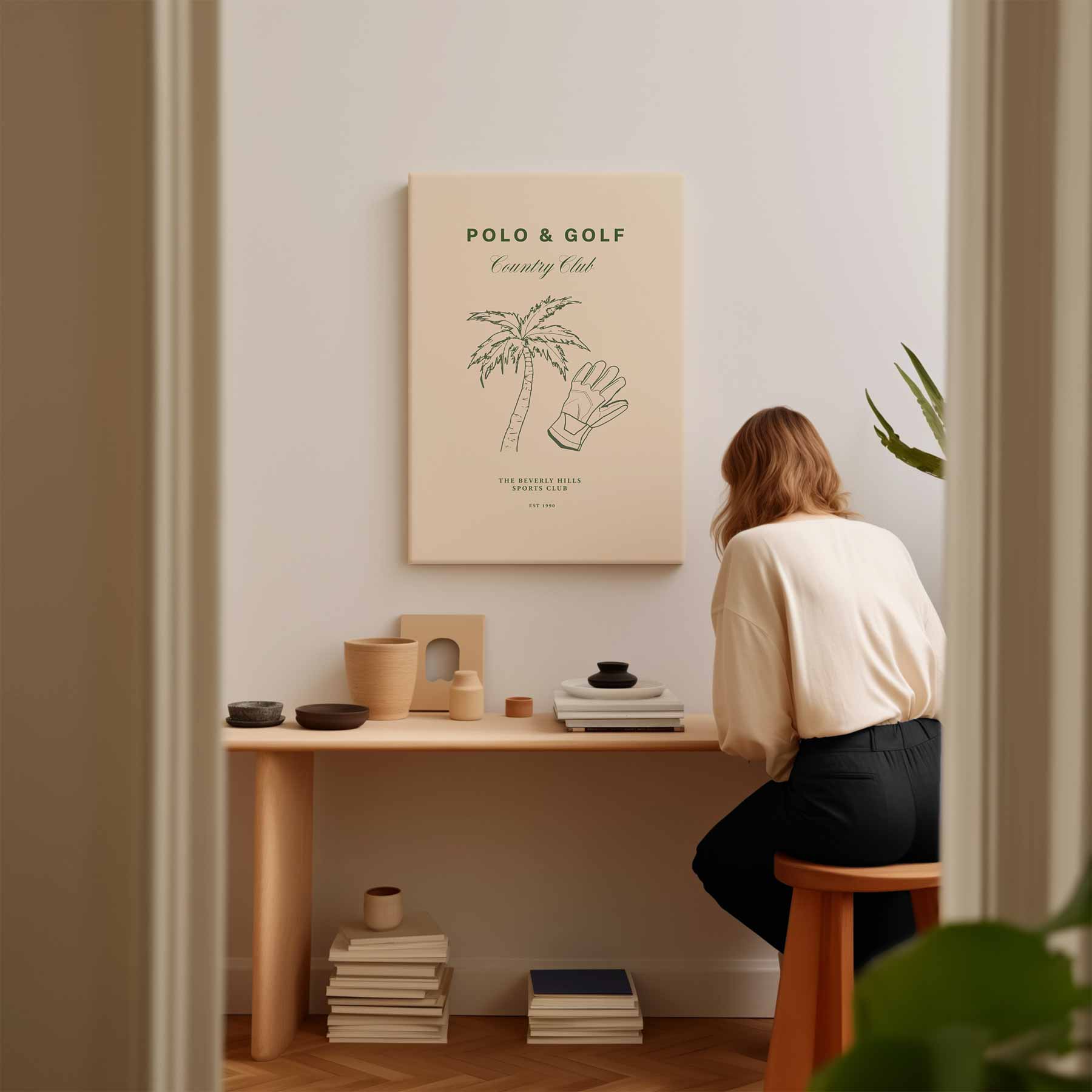 Stijlvolle Palm en Handschoen Poster