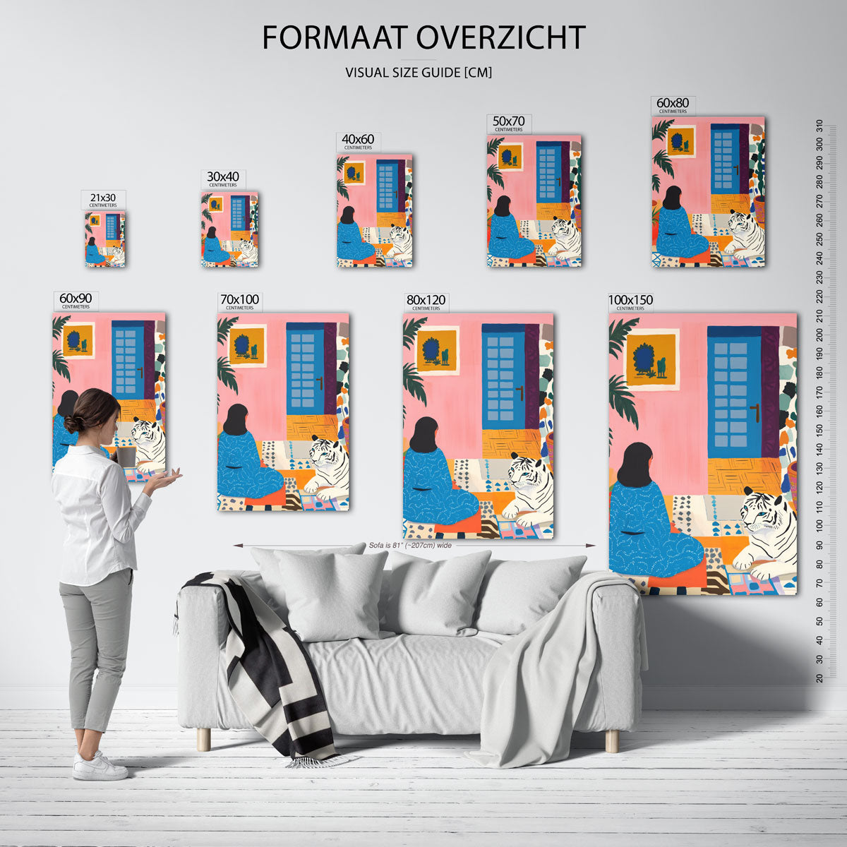 Vrouw met tijger Poster