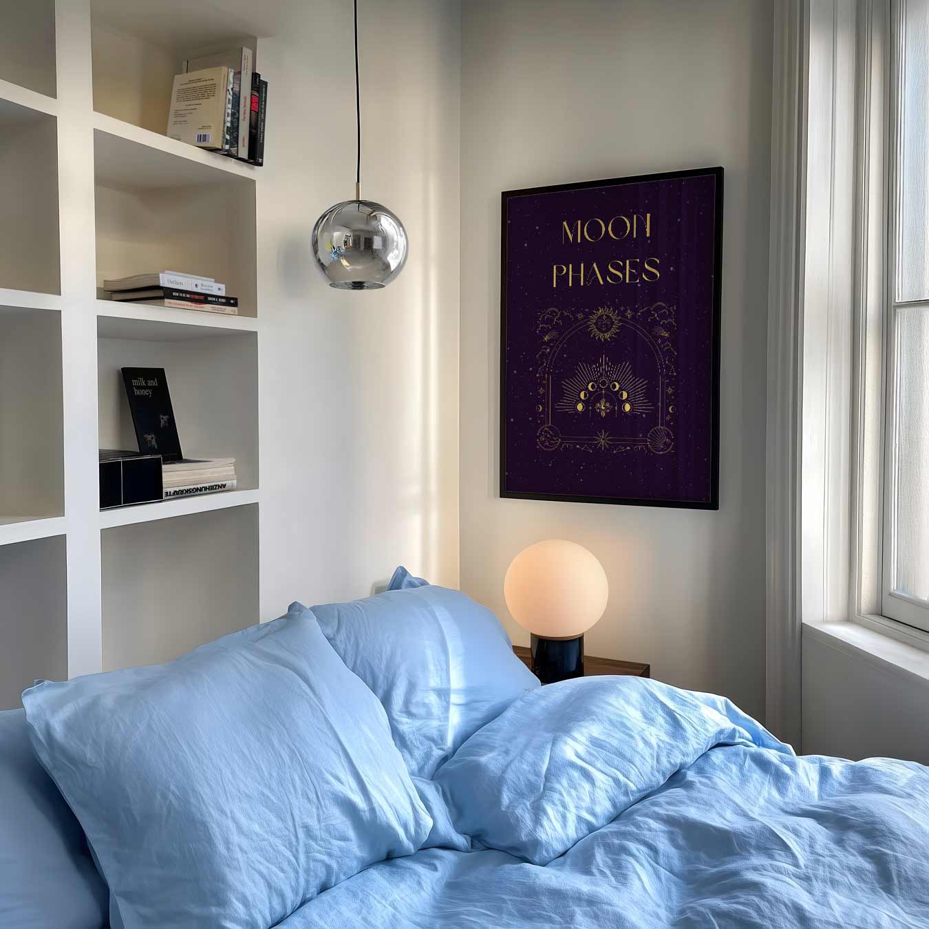 Magische Maanfasen Poster-WallArtistic