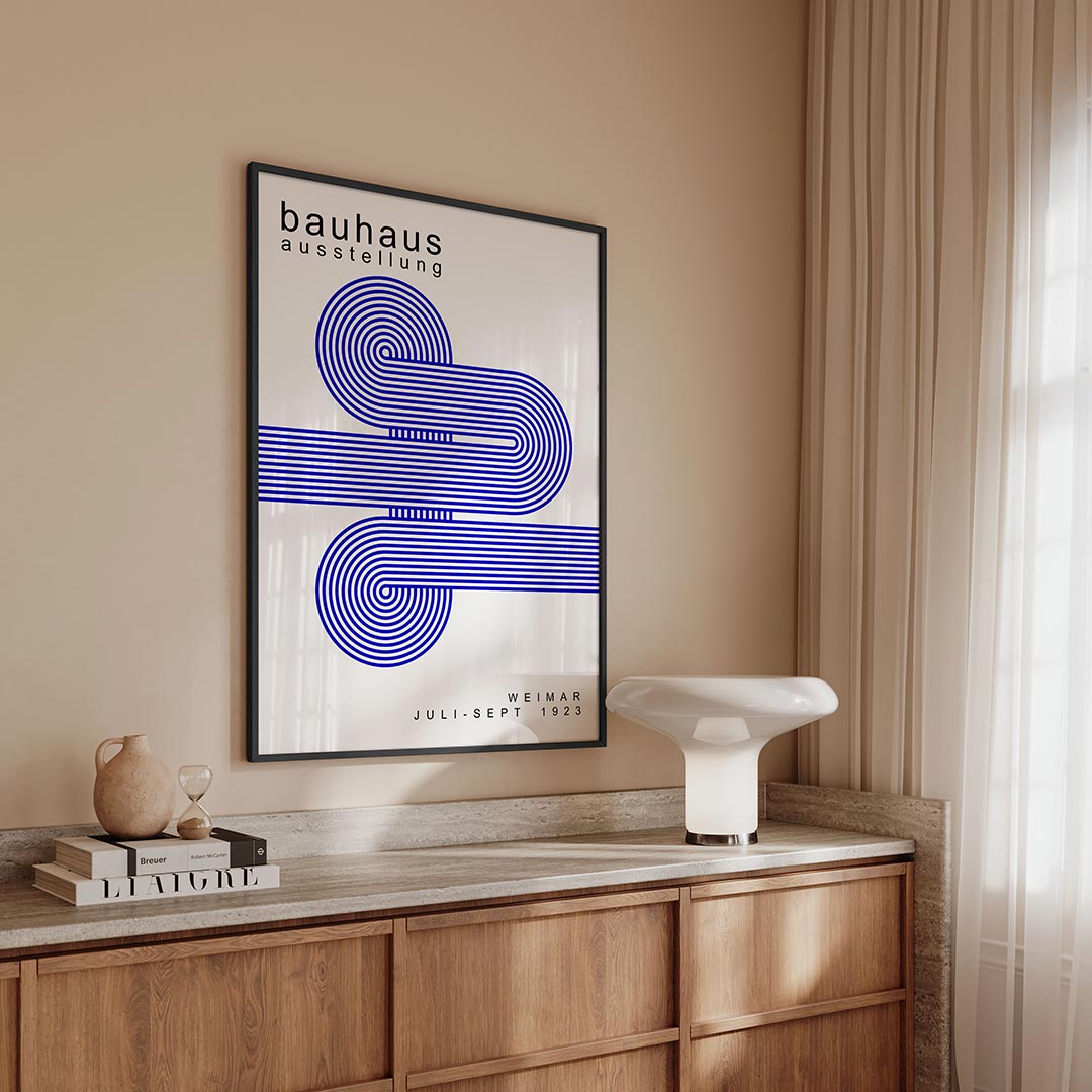 Lijnen en cirkelvormen Poster