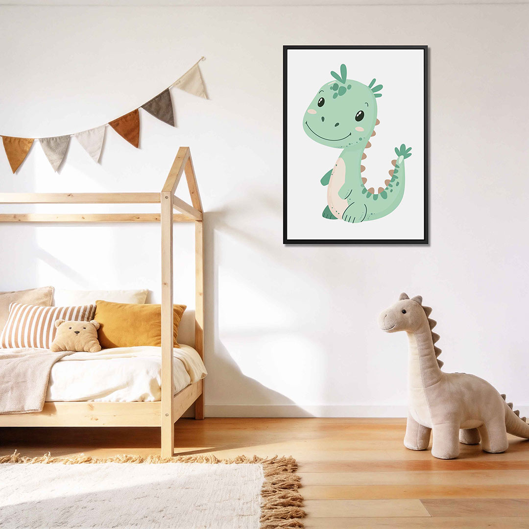 Vrolijke dino illustratie Kunstwerk
