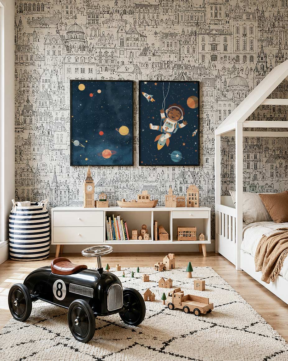 Kosmische kleurvlakken Posterset