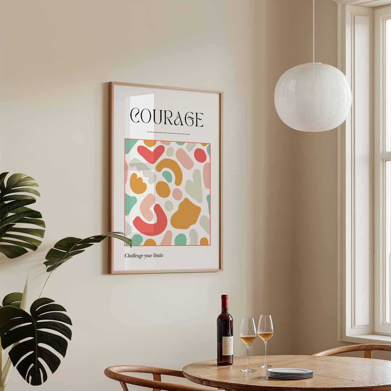 Kleurrijke Moed Poster-WallArtistic