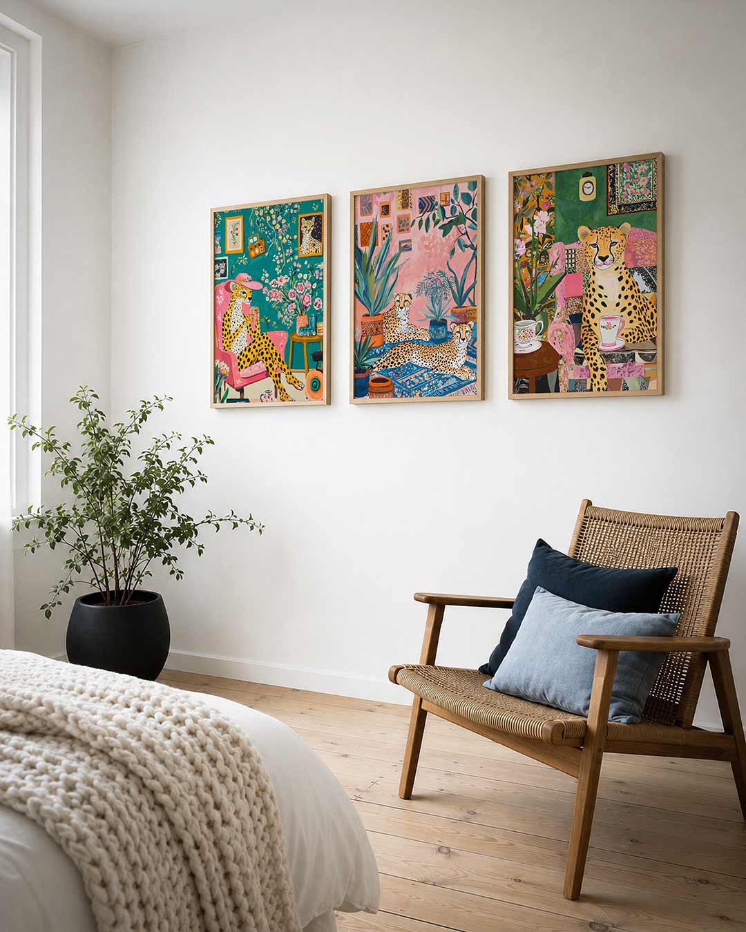 Kleurrijke dierenkamer Posterset