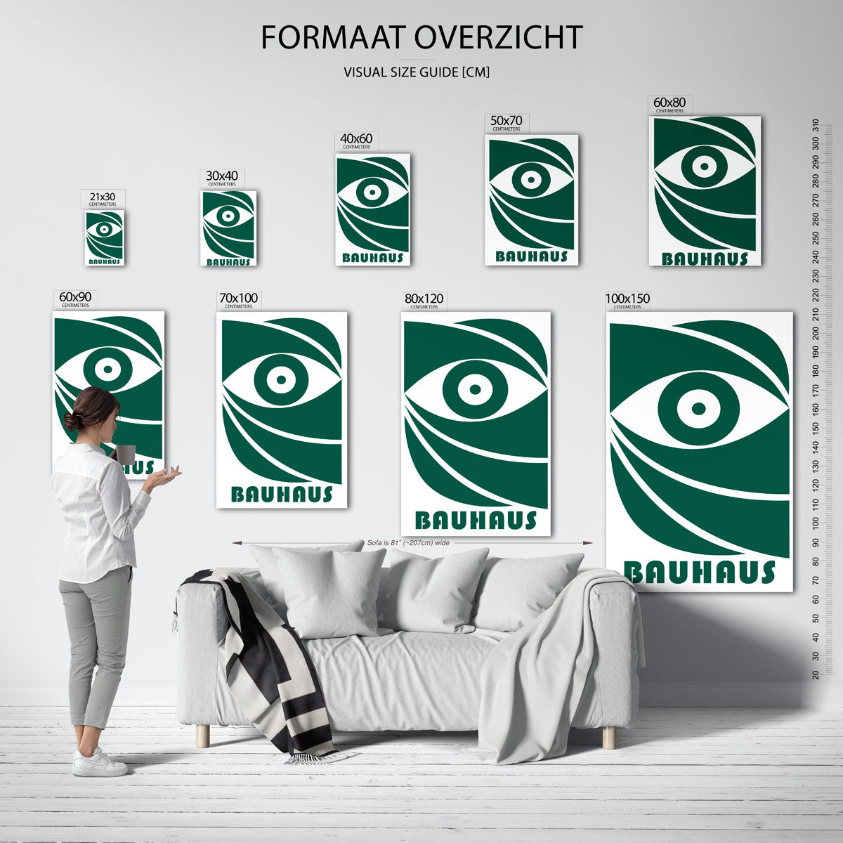 Oogvorm en lijnen Poster