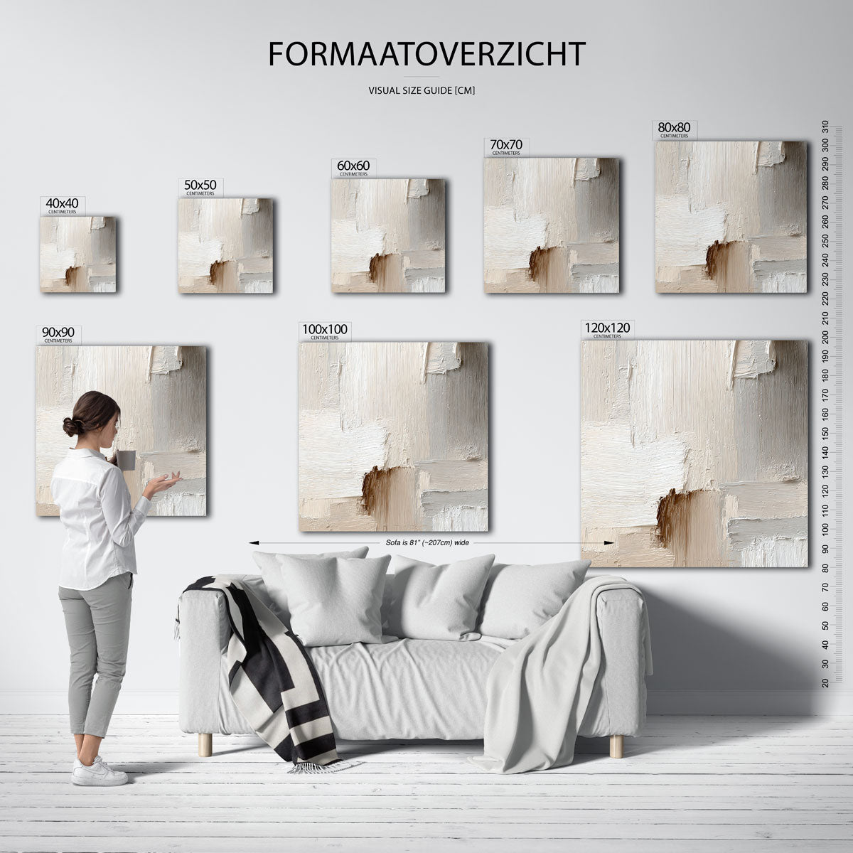 Beige textuur Poster