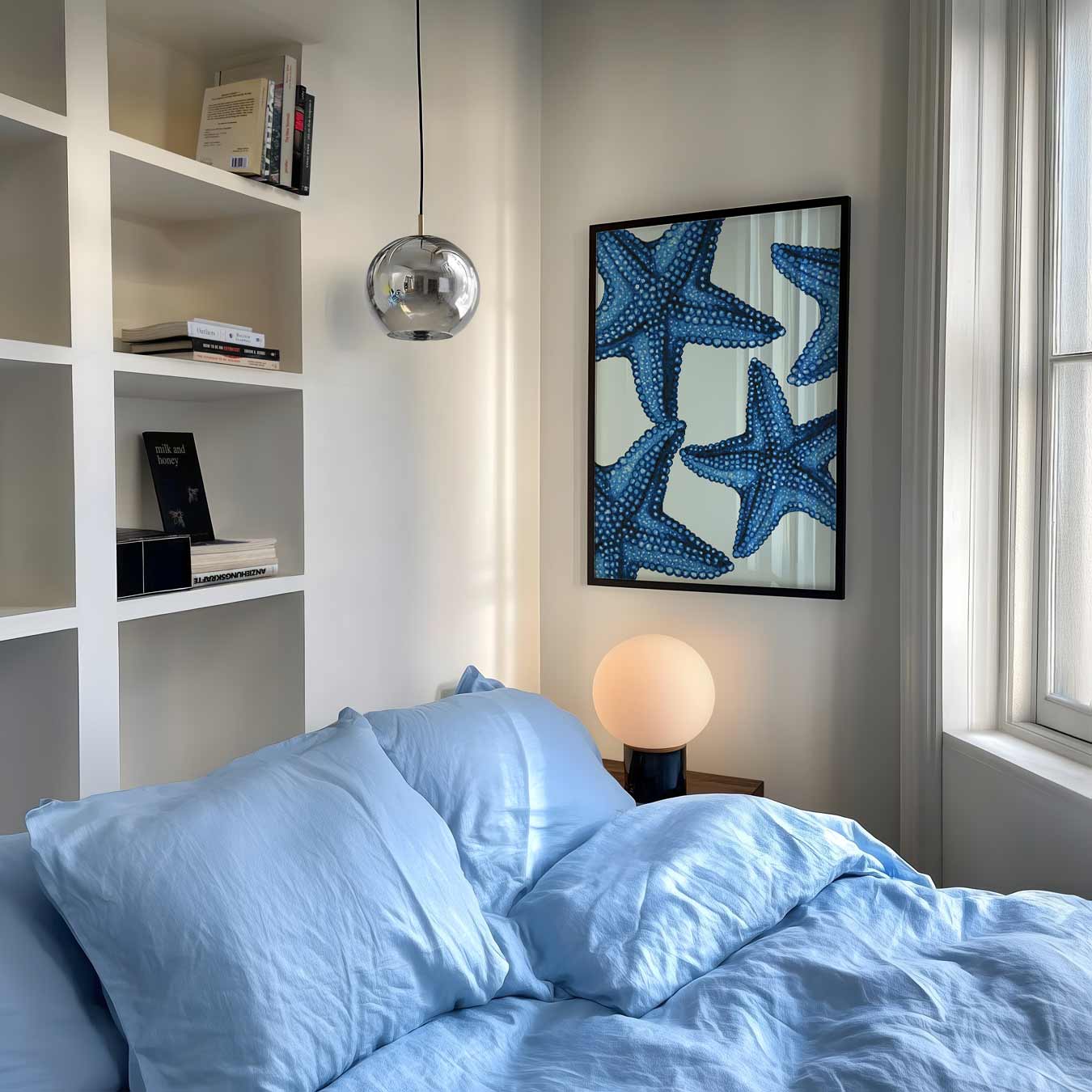 Blauwe Zeesterren Poster-WallArtistic