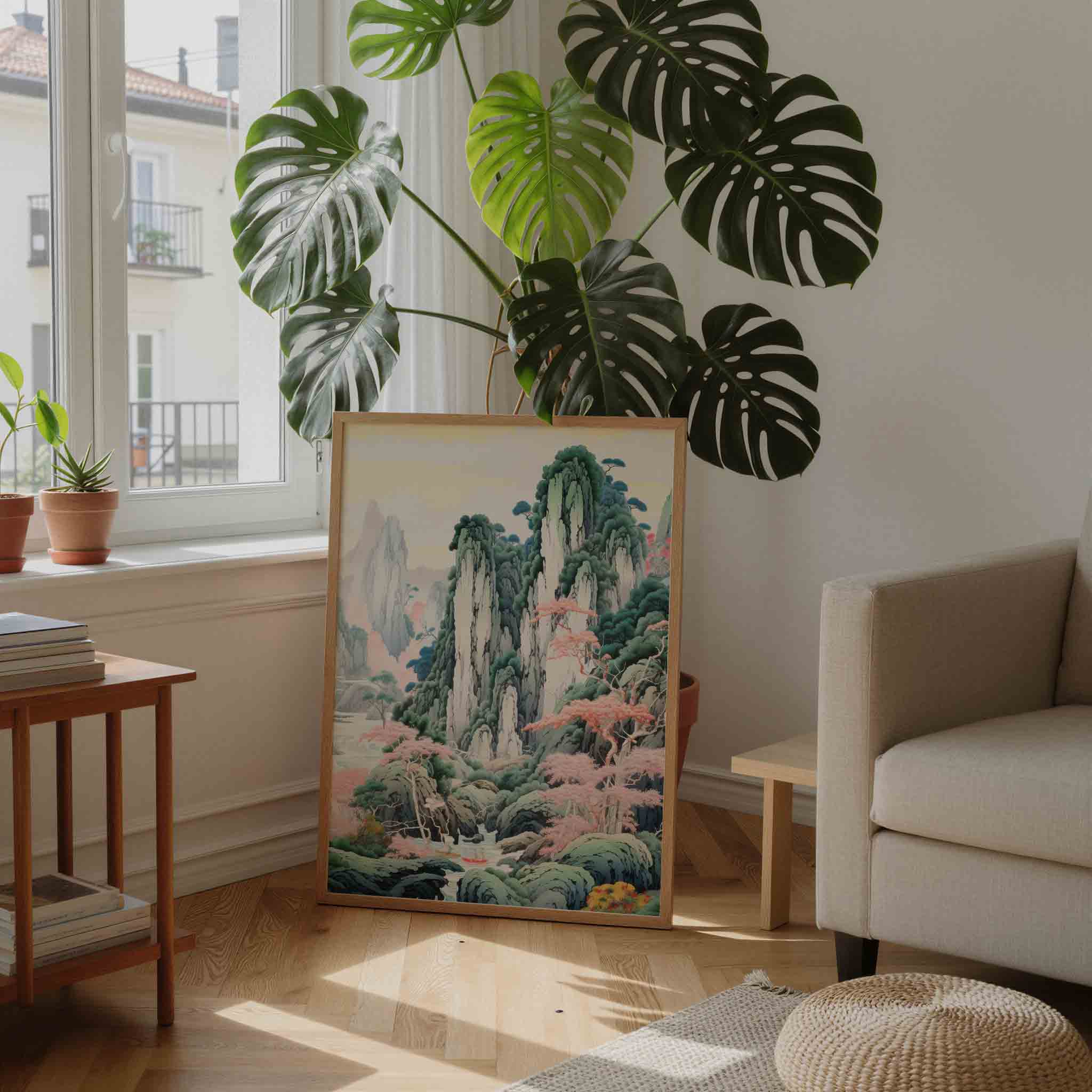 Bergen en bomen Poster