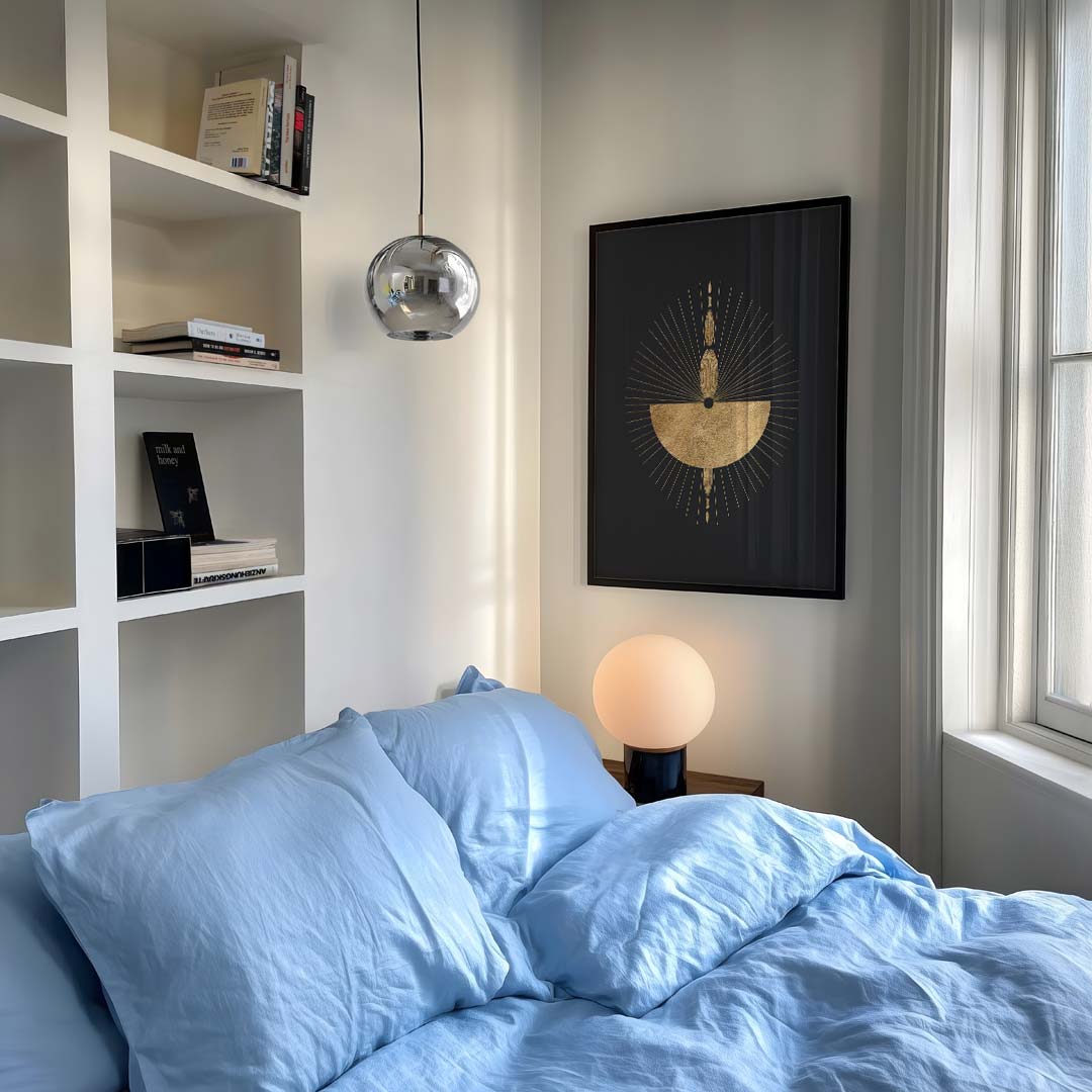 Elegante Gouden Zonsondergang Poster-WallArtistic