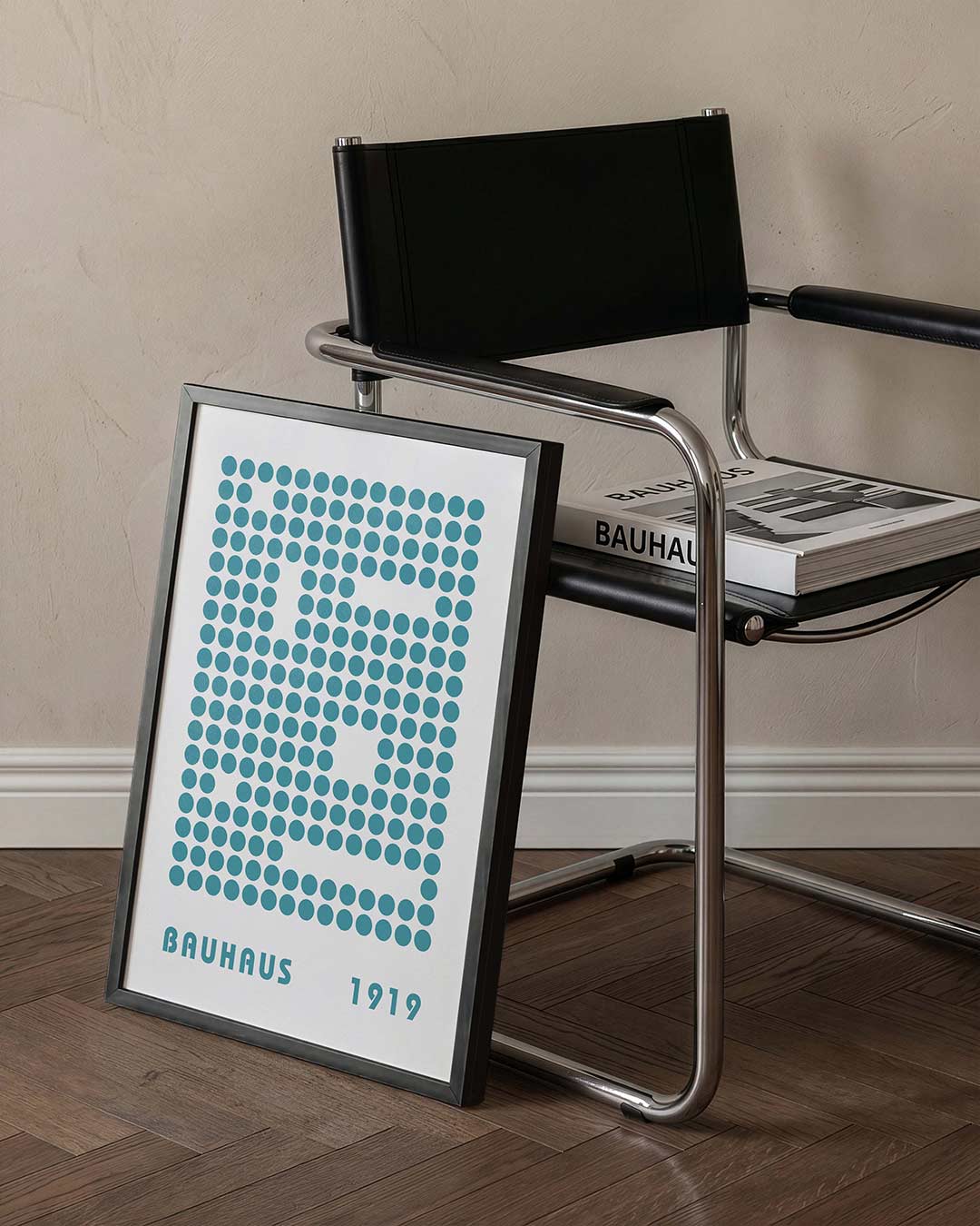 Cirkelpatroon blauw Poster