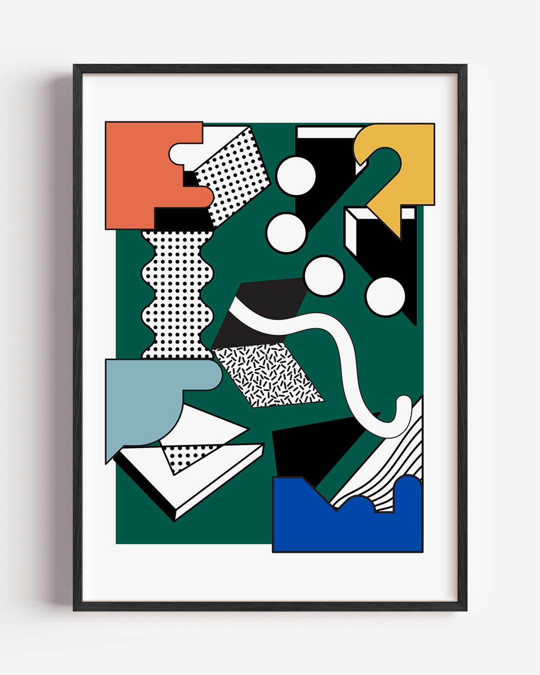 Retro Abstracte Geometrische Poster-WallArtistic