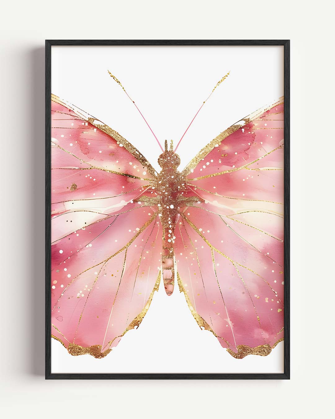 Betoverende Roze Vlinder Poster-WallArtistic