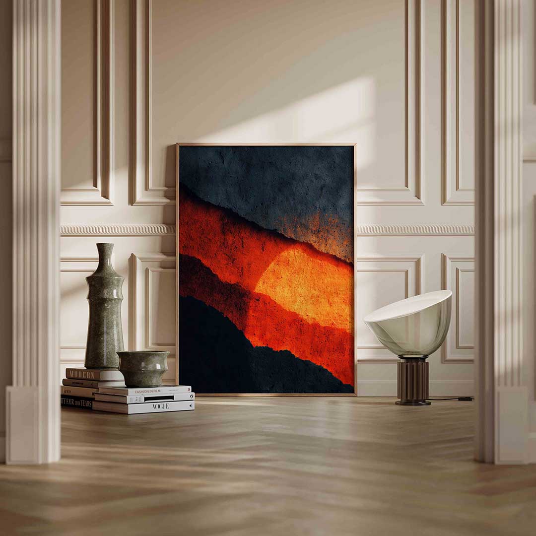 Abstracte zonsondergang Poster