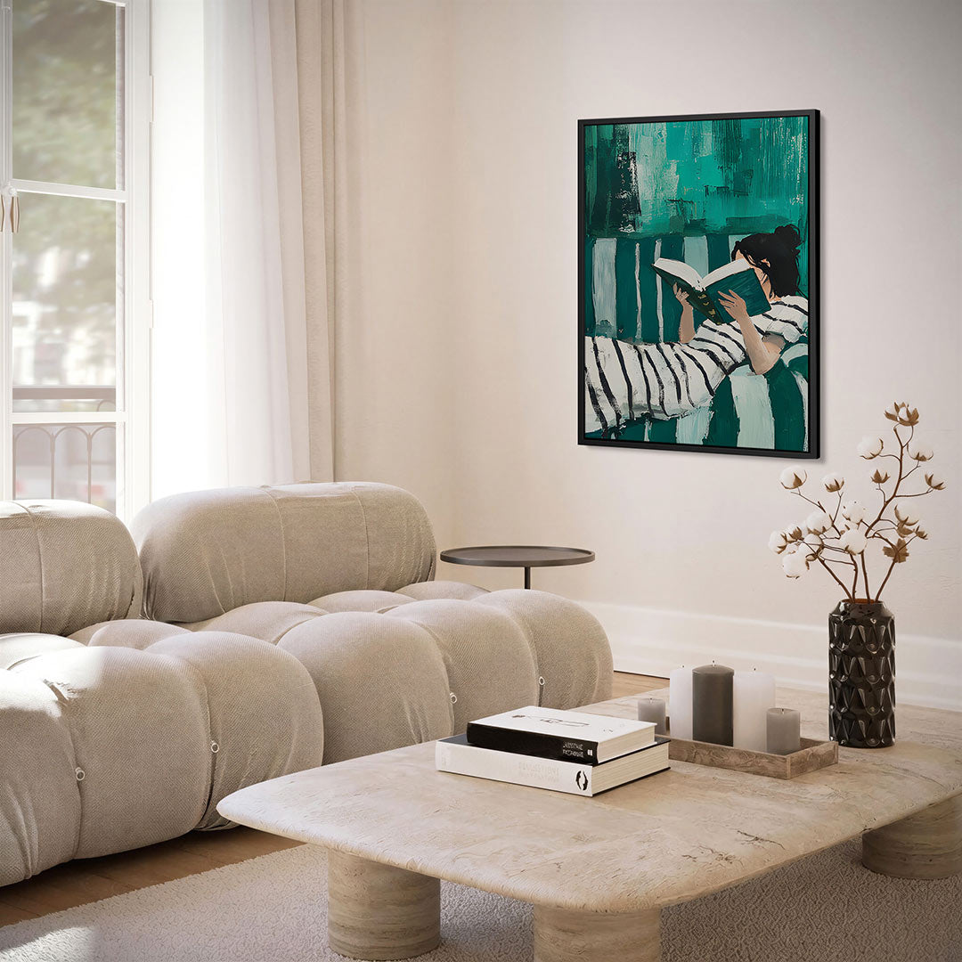 Lezende vrouw Kunstwerk
