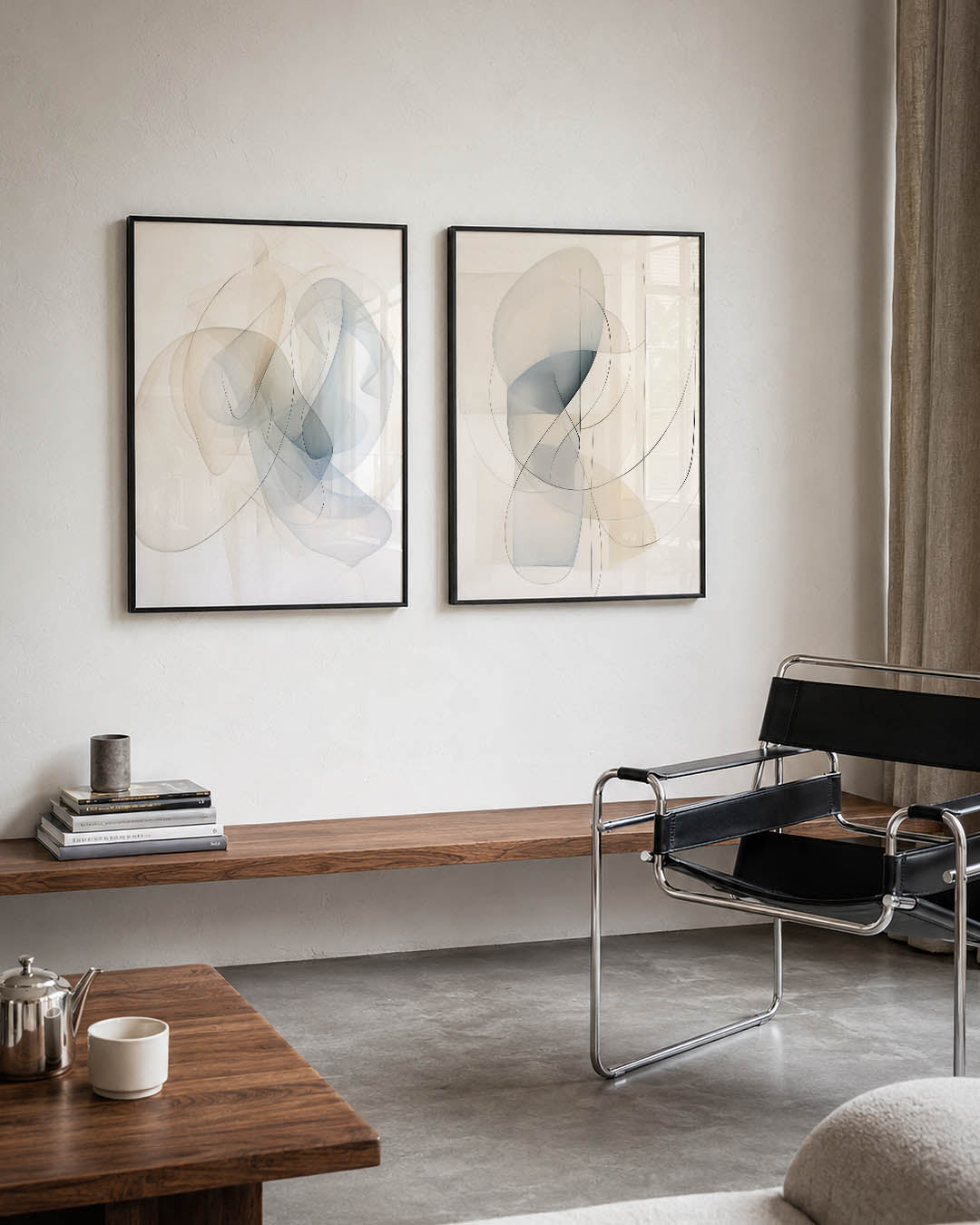 Zwevende lijnen Posterset
