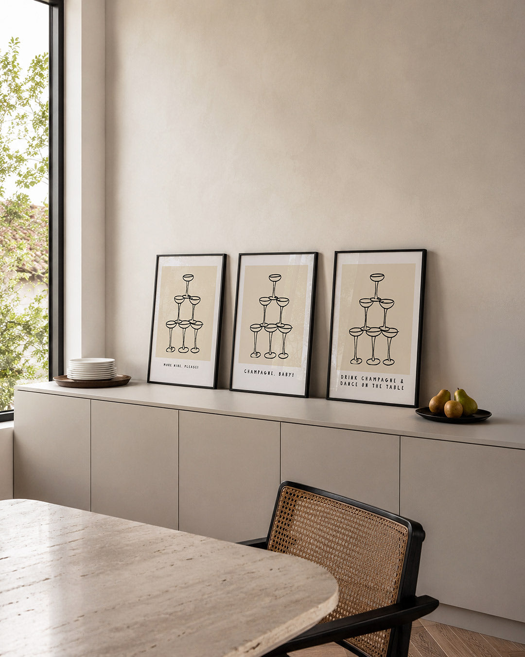 Glazen stapeling Posterset