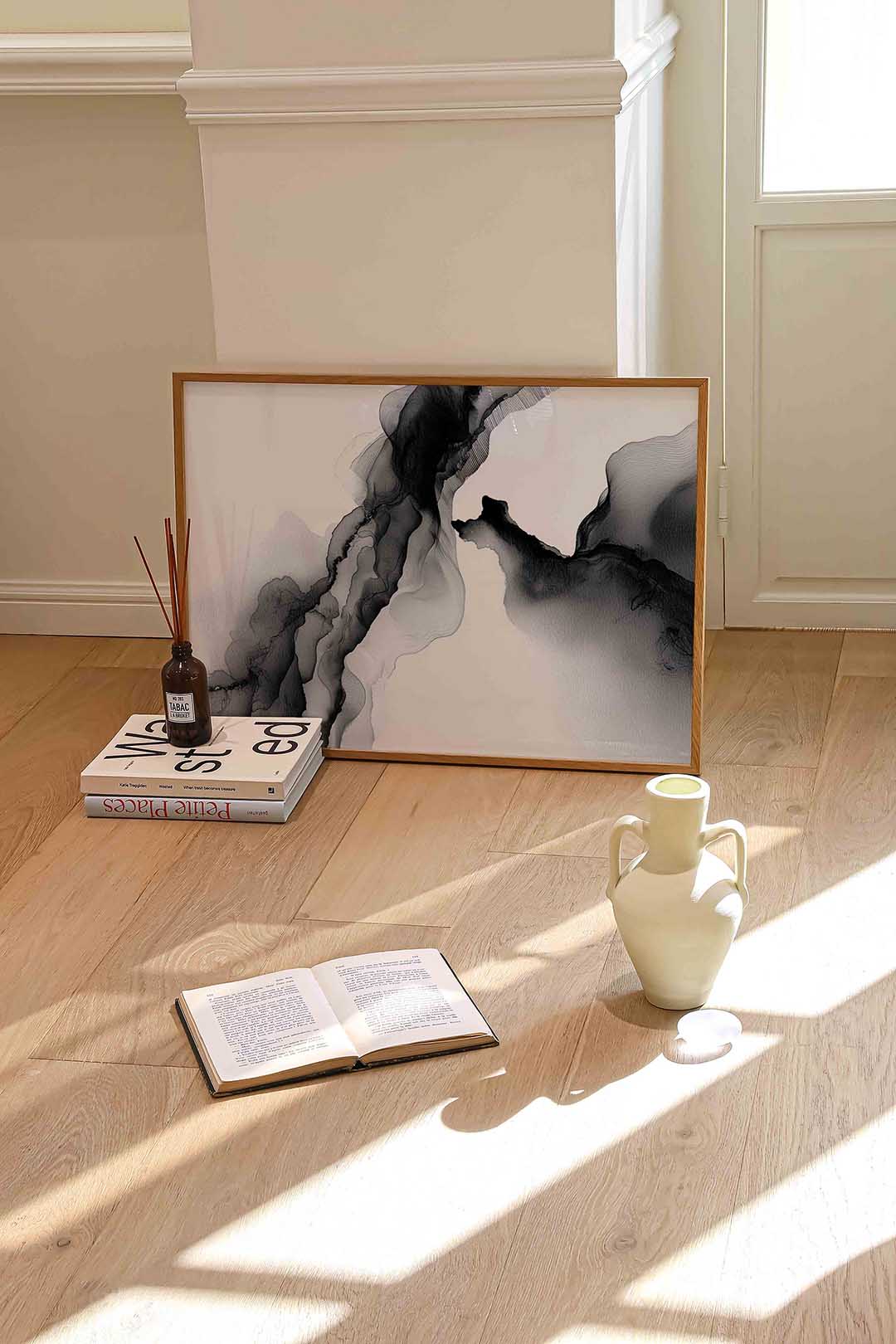 Abstracte zwarte vormen Poster
