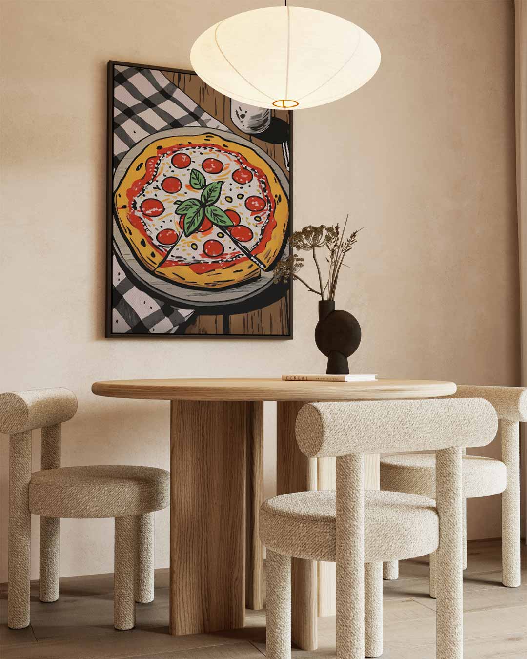 Pizza Genot op Canvas Kunstwerk-canvas-dibond-plexiglas-wanddecoratie-WallArtistic