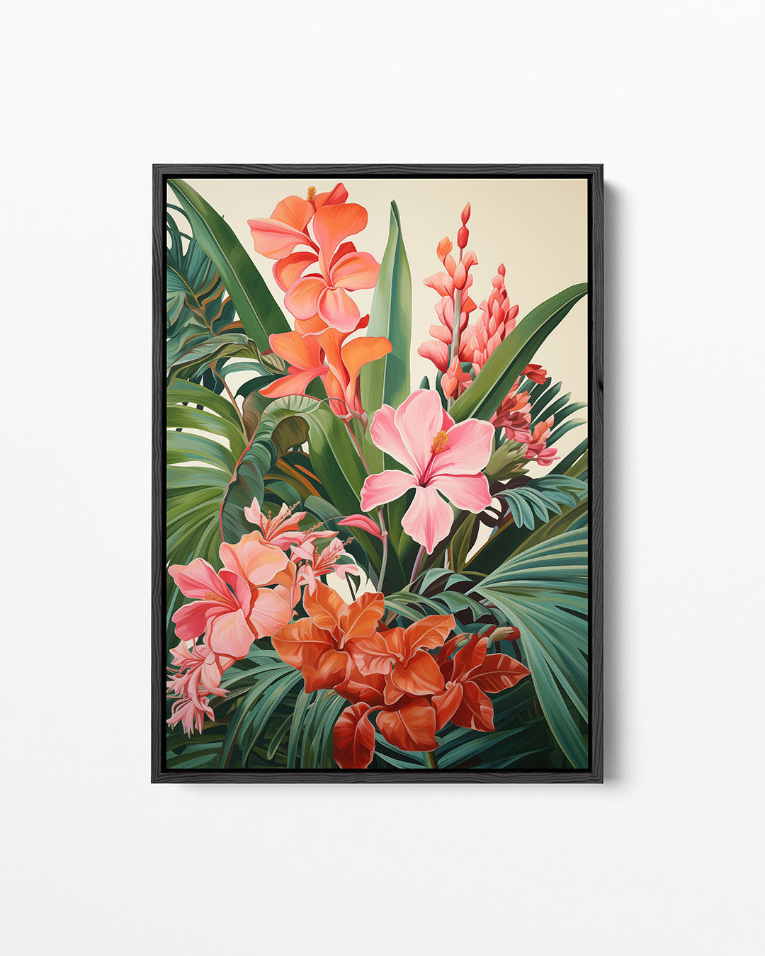 Bloemrijke botanische compositie Kunstwerk