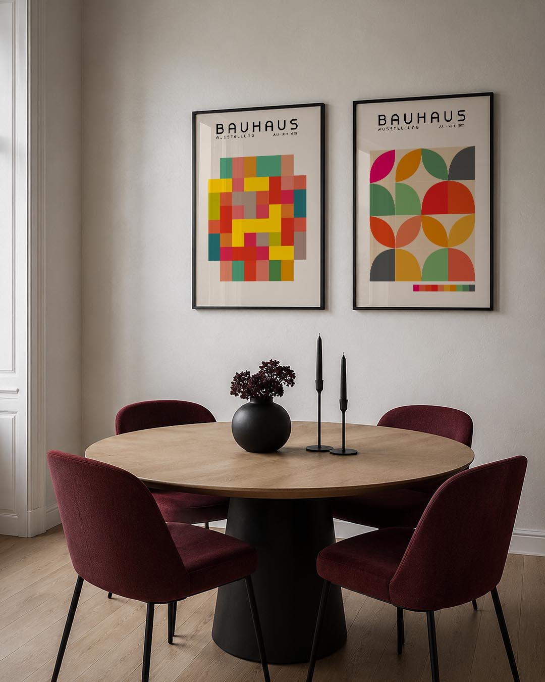 Kleurrijke vlakken Posterset