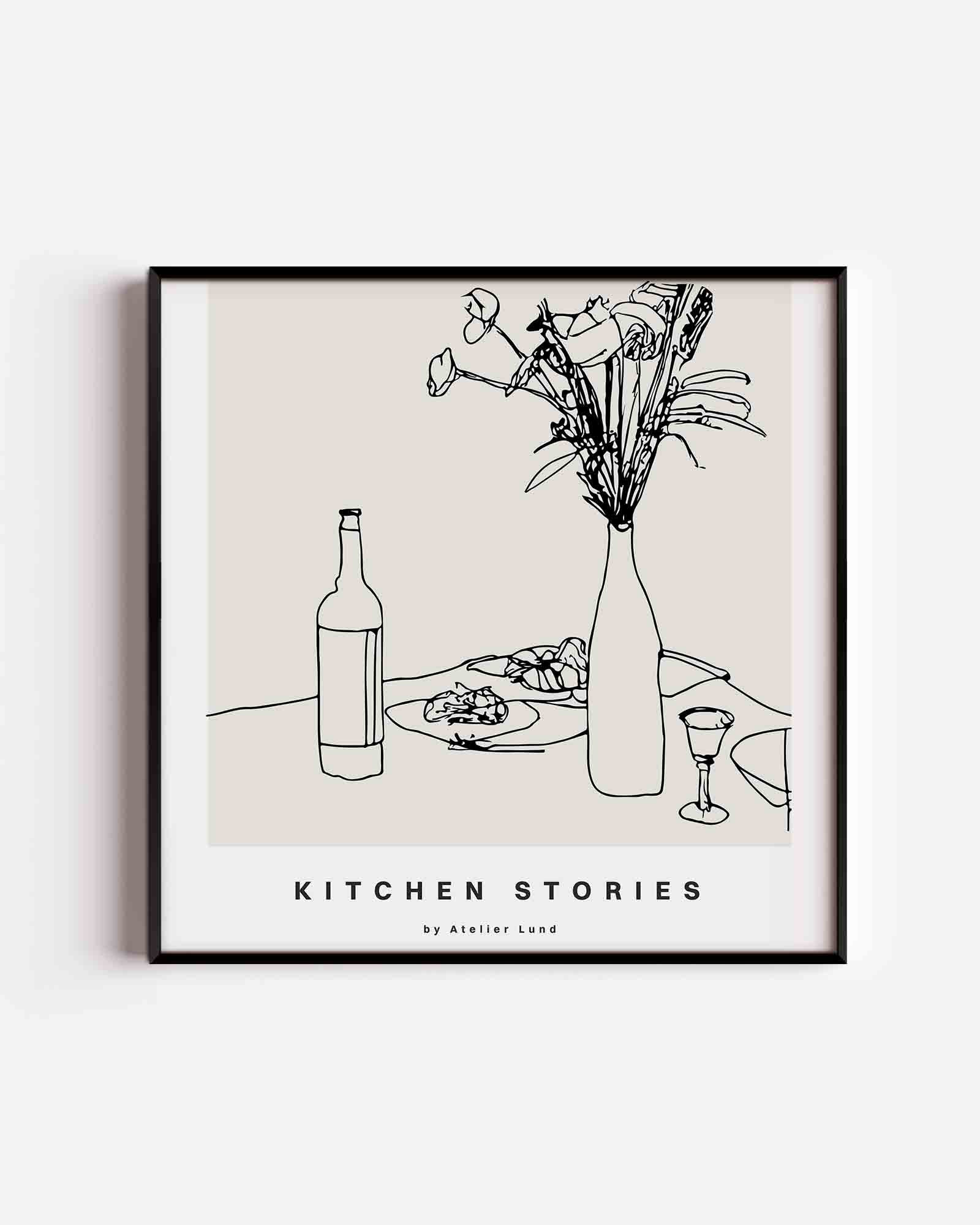 Keuken tafel stilleven Poster