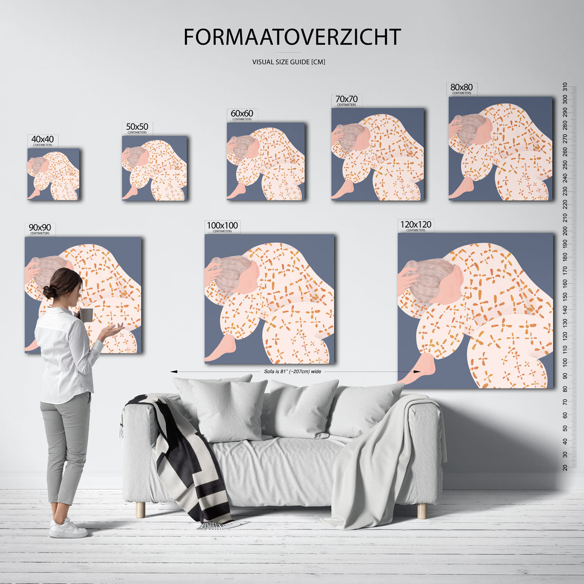 Figuur met patroon Poster