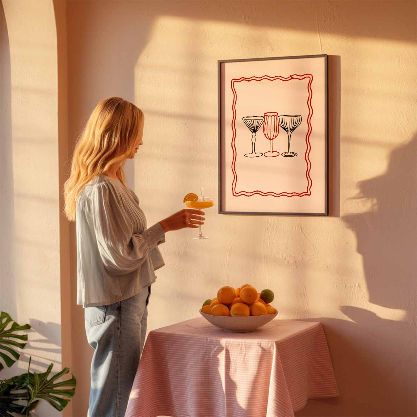 Elegante Cocktailglazen Poster-WallArtistic