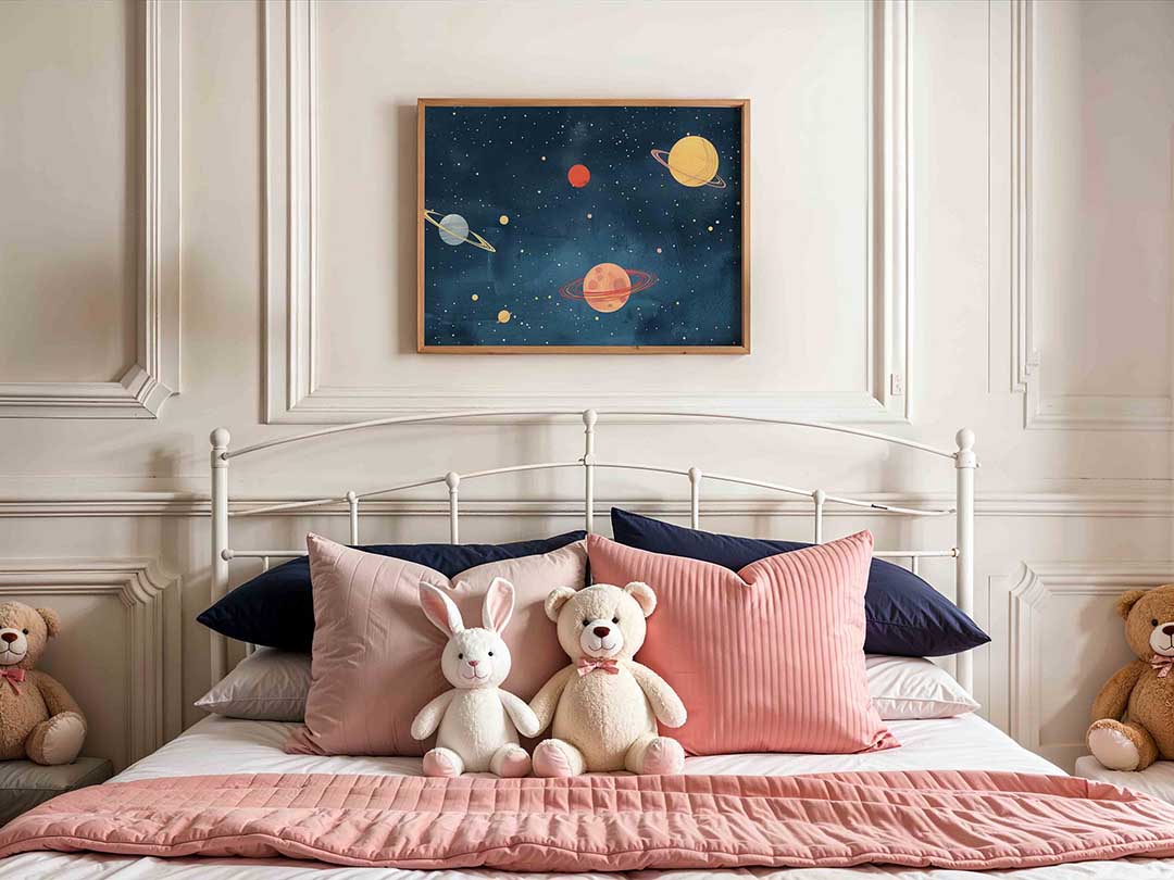 Planeten en sterren Poster