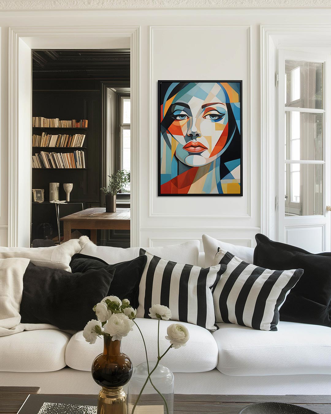 Geometrisch portret Kunstwerk