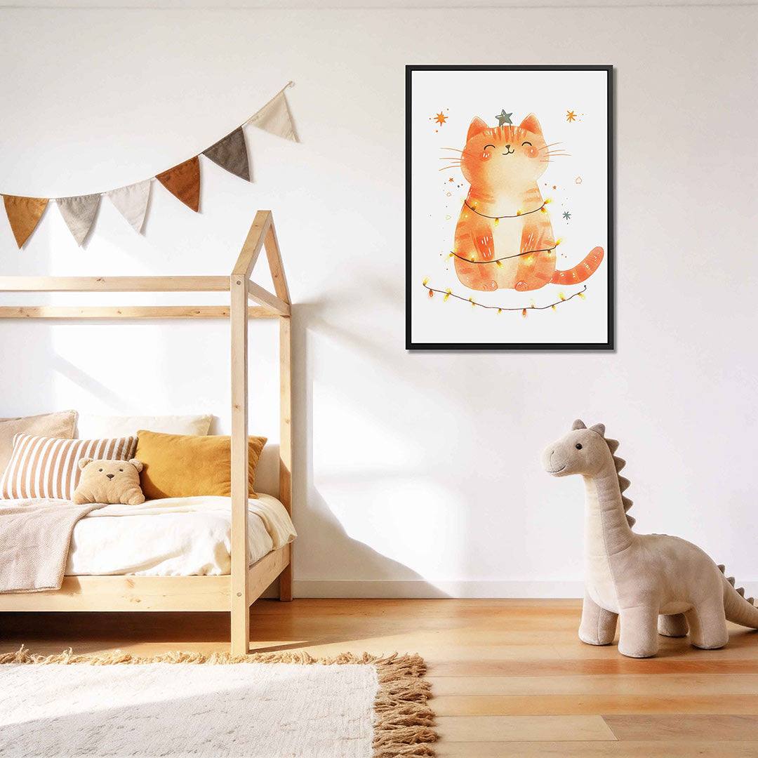 Vrolijke kat illustratie Kunstwerk