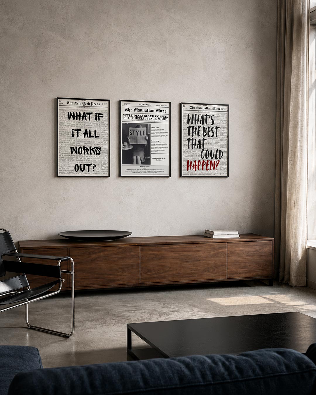 Typografische uitdrukking Posterset