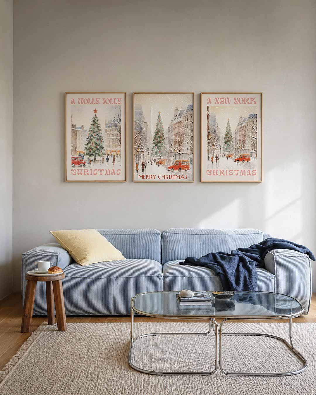 Kerstsfeer en sneeuw Posterset