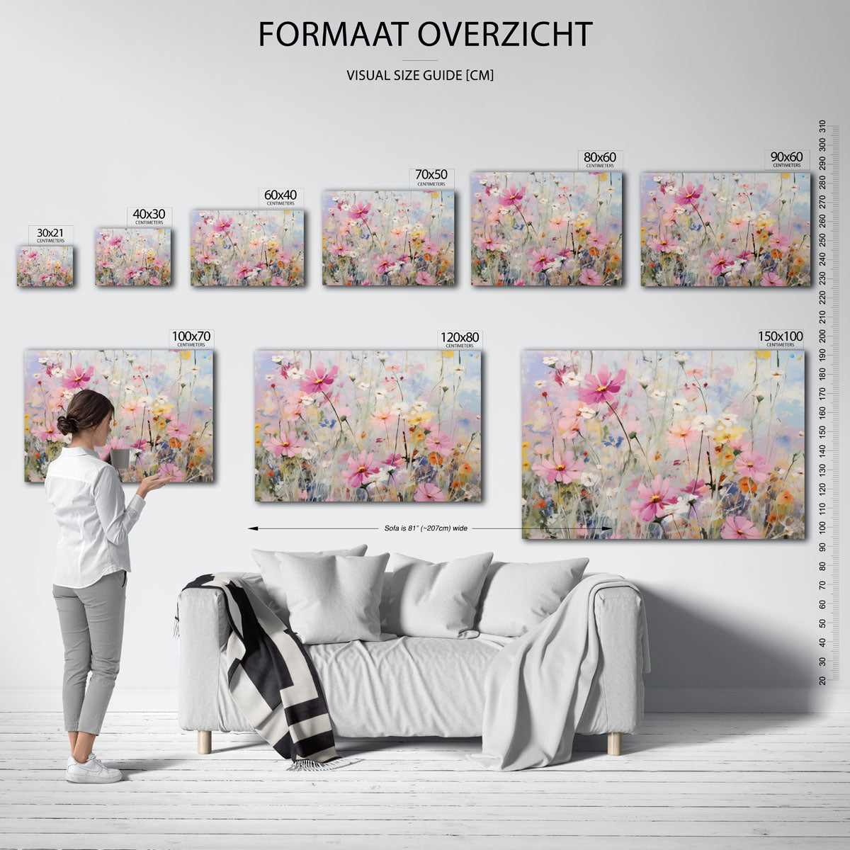 Bloemen in zachte tinten Poster