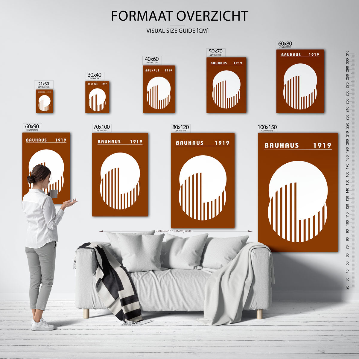 Cirkel en strepen Poster