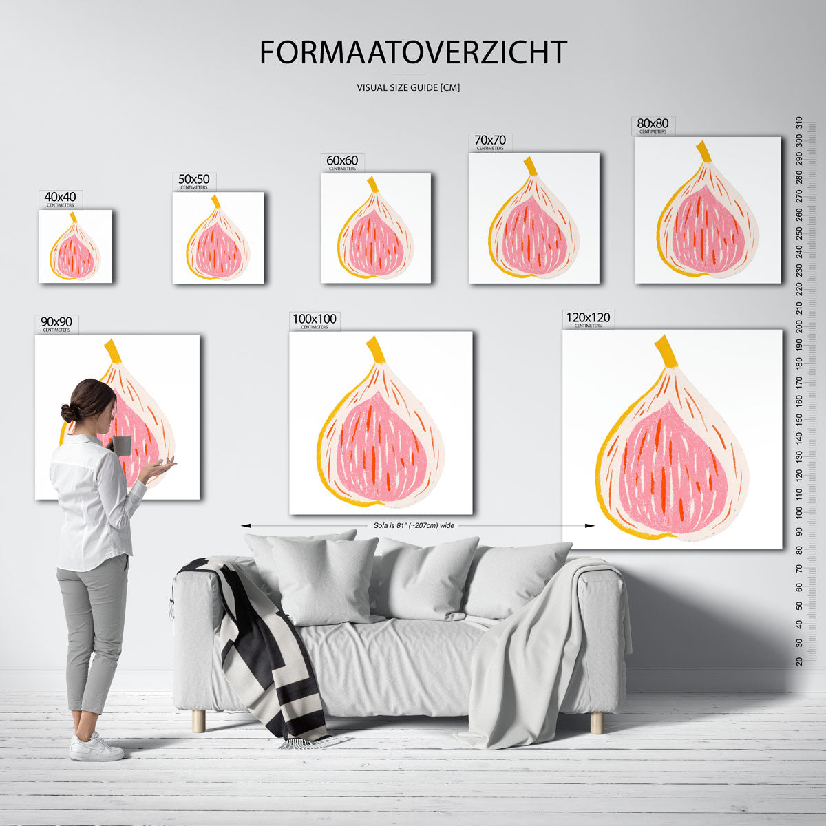 Figuur van een vijg Poster