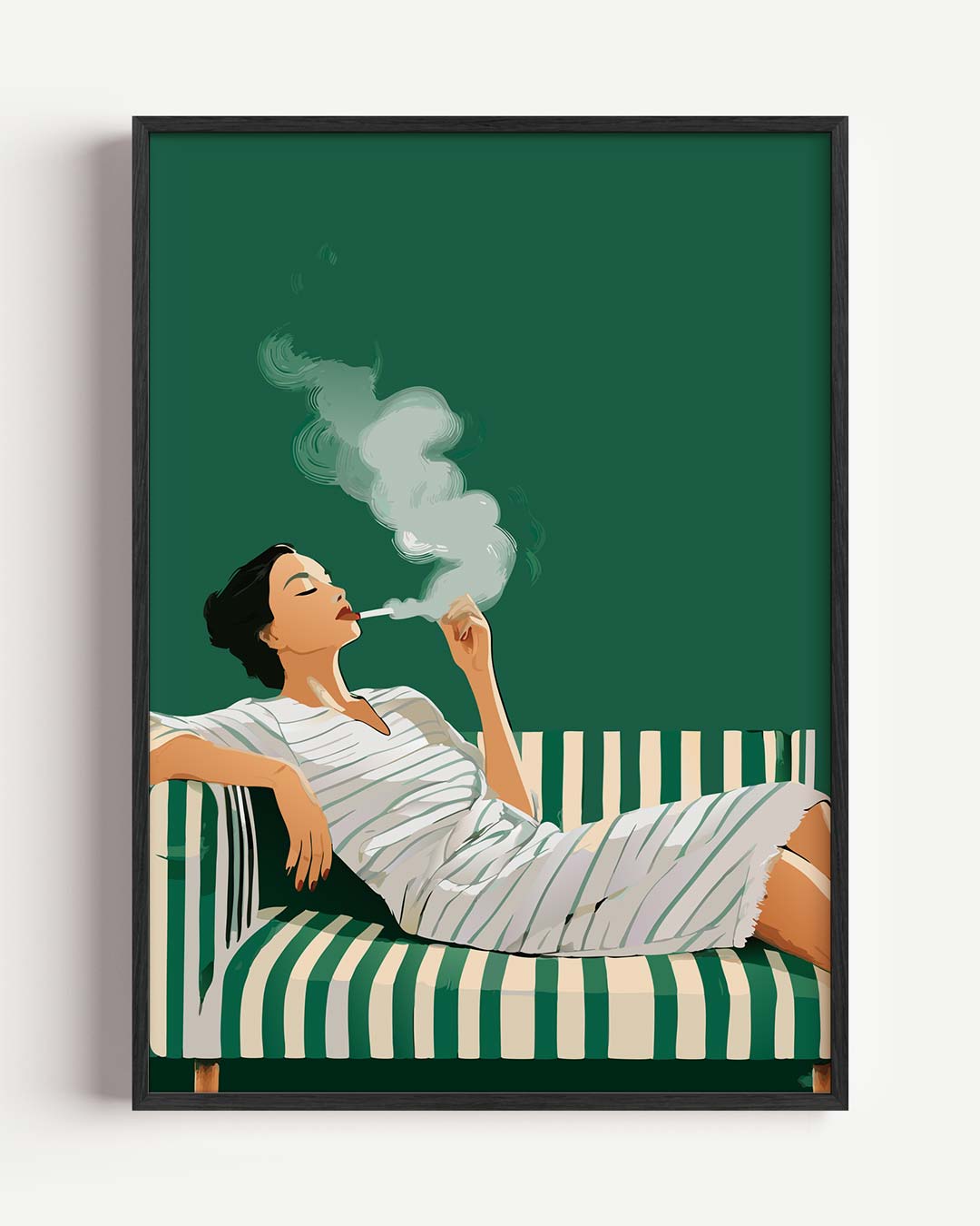 Chill op de Bank Poster-WallArtistic