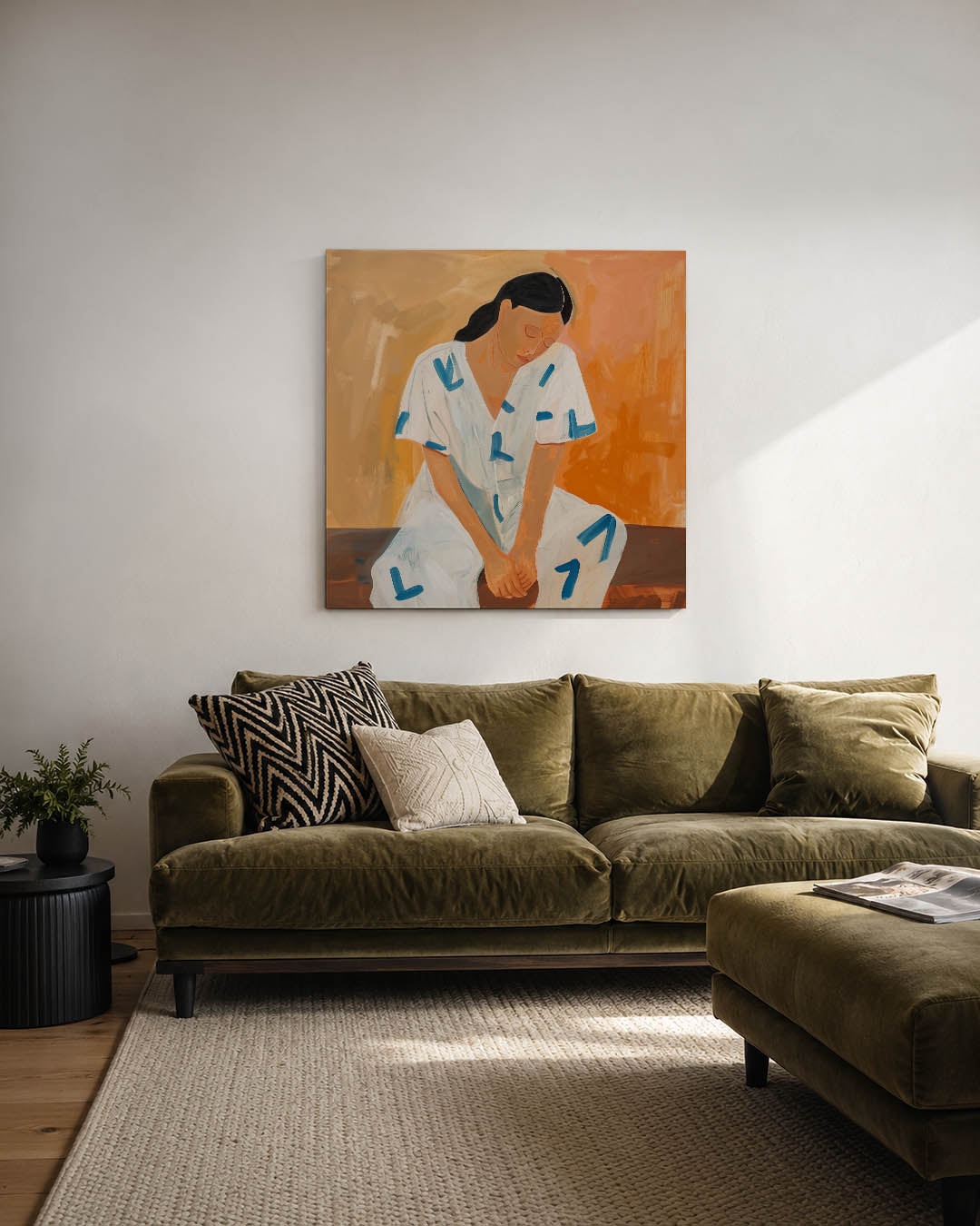 Dromerige vrouw Kunstwerk