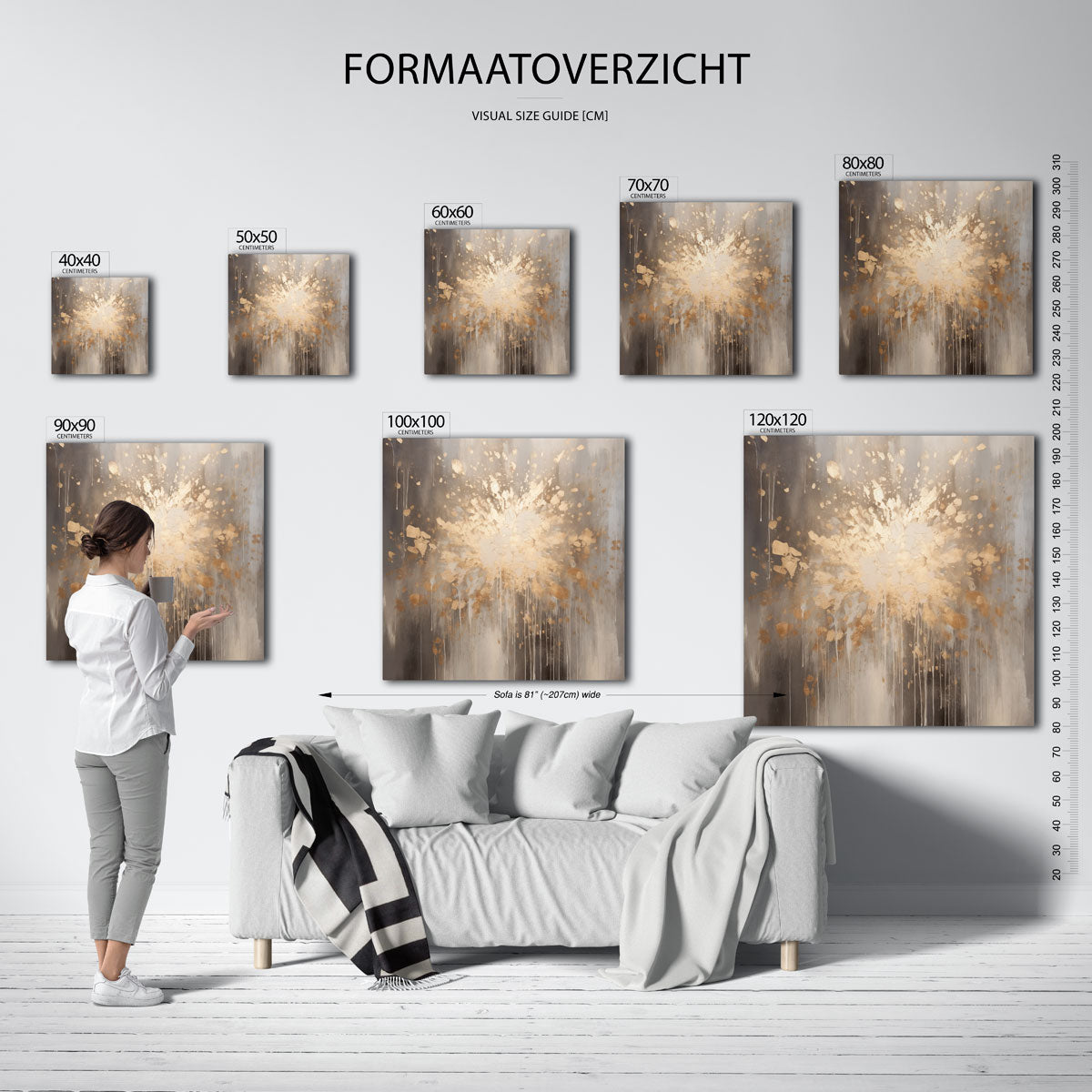 Explosieve gouden spatten Poster