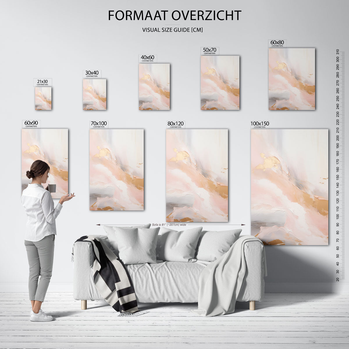 Abstracte pastel Poster