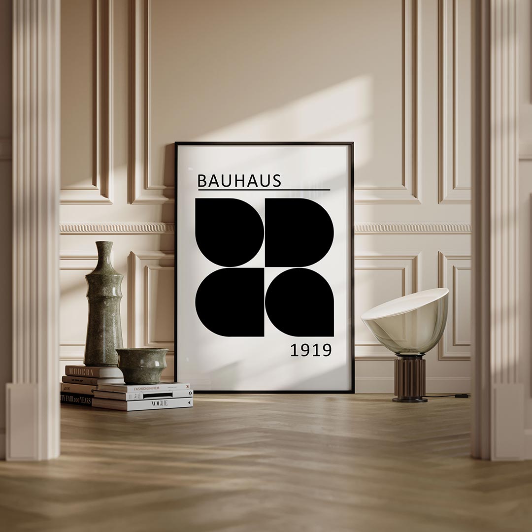 Zwart wit vormen Poster