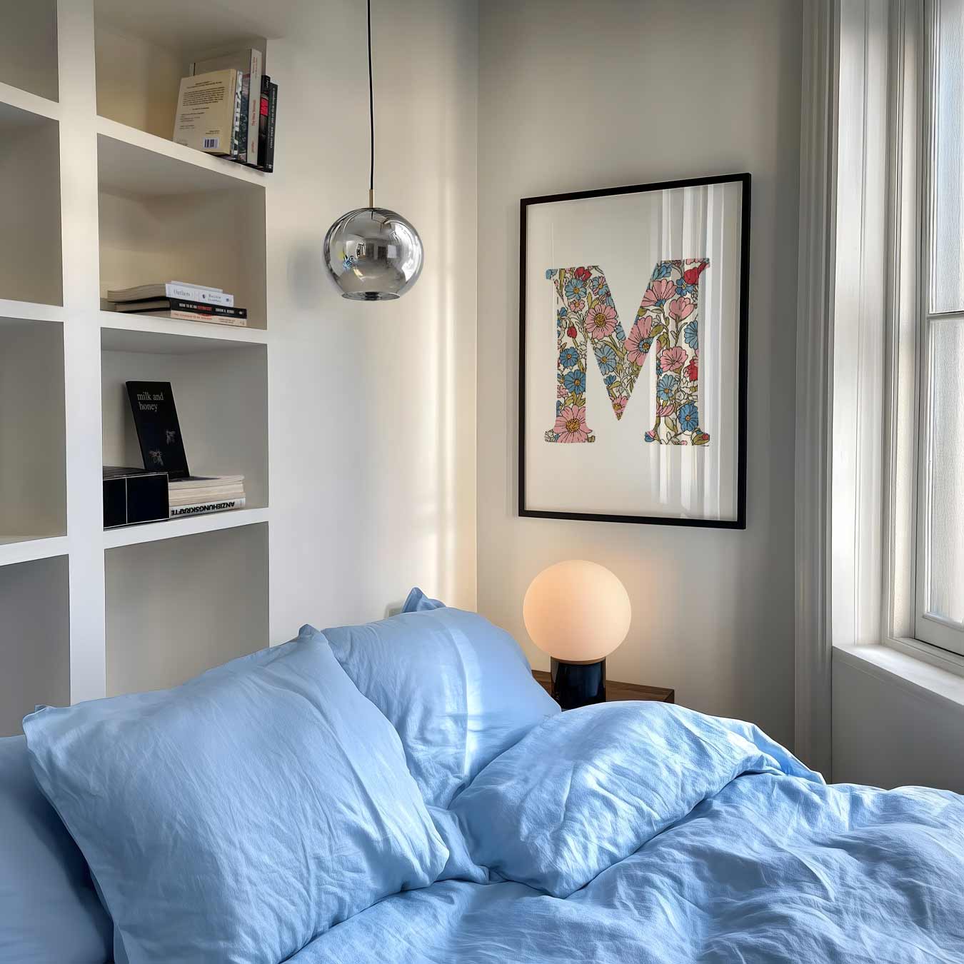 Bloemrijke M Monogram Poster-WallArtistic