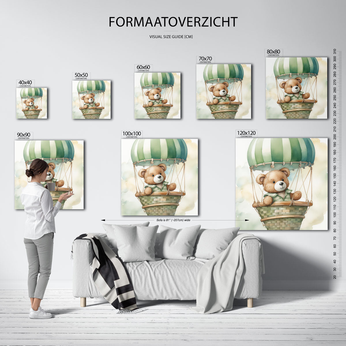 Beer in luchtballon Poster