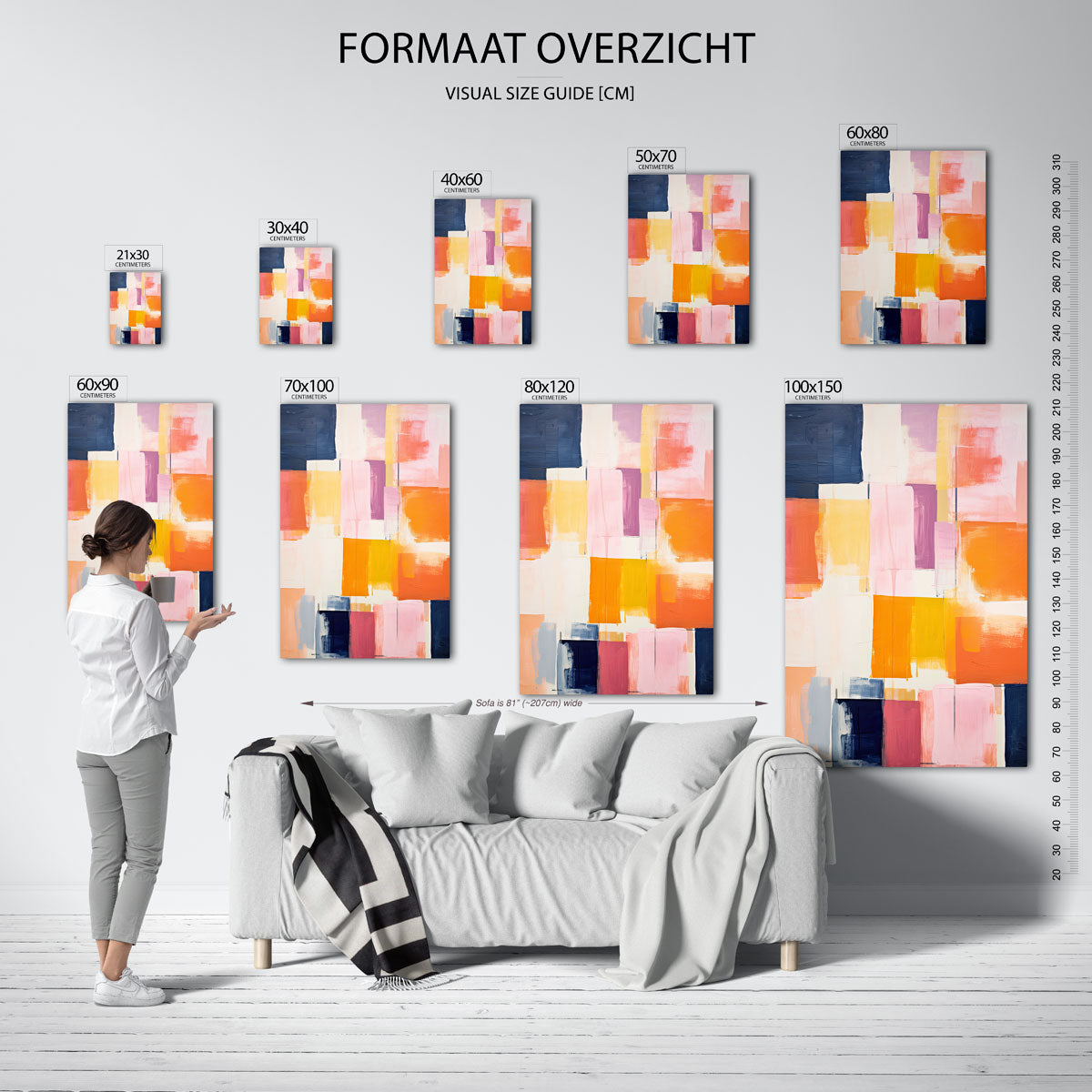 Abstracte kleurrijke vlakken Poster