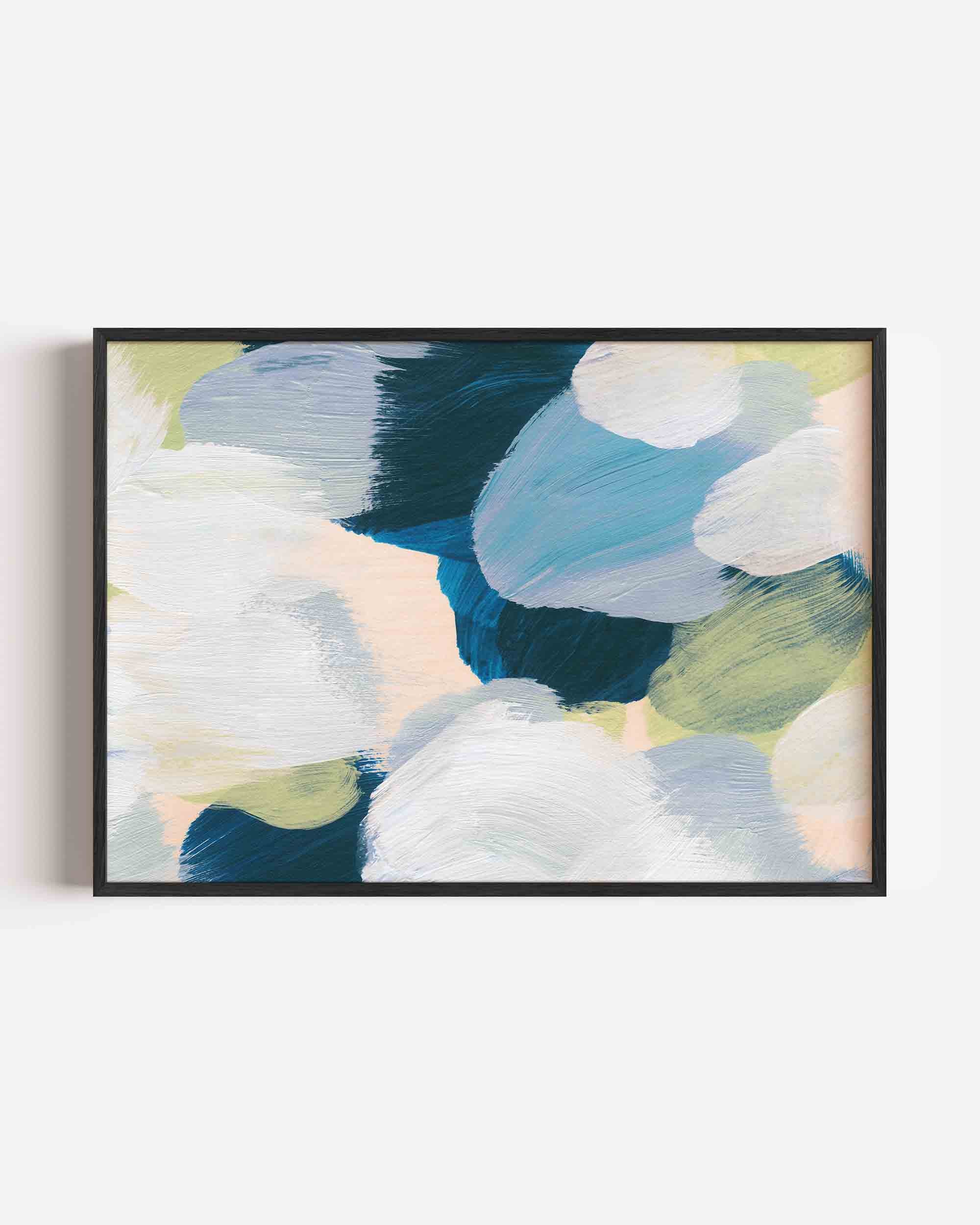 Abstracte penseelstreken Poster