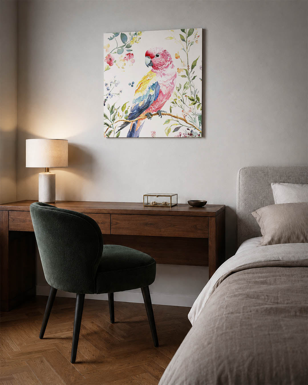 Vrolijke vogel illustratie Kunstwerk
